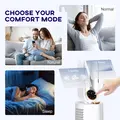 HOMCOM Multi-Mode Bladeless Tower Fan and Humidifier - White - 5