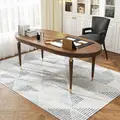 HOMCOM Modern Area Rug, Geometric Pattern Non-Slip Washable Rug, Soft Floor Carpet for Living Room, Bedroom, Dining Room, Home Office, 230 x 160 cm, Multi-Coloured - 9