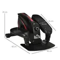 HOMCOM Mini Manual Elliptical Bike, Compact Elliptical Cross Trainer Fitness Workout w/ LCD Monitor, Anti-Slip Pedals, Adjustable Resistance for Home Office - 3