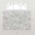 HOMCOM Modern Area Rug, Geometric Pattern Non-Slip Washable Rug, Soft Floor Carpet for Living Room, Bedroom, Dining Room, Home Office, 230 x 160 cm, Grey - 3