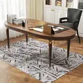 HOMCOM Modern Area Rug, Triangle Pattern Non-Slip Washable Rug, Chenille Floor Carpet for Living Room, Bedroom, Dining Room, Home Office, 170 x 120 cm, Brown - 9