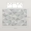 HOMCOM Modern Area Rug, Geometric Pattern Non-Slip Washable Rug, Soft Floor Carpet for Living Room, Bedroom, Dining Room, Home Office, 290 x 200 cm, Multi-Coloured - 3