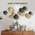 HOMCOM Metal Wall Art, Modern Hanging Wall Decor with Multi-Disc Design for Living Room - 7