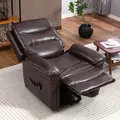 HOMCOM Power Lift Recliner Chair with Vibration Massage, Heat, USB - Brown - 9