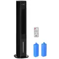 HOMCOM Nine Setting Tower Fan Humidifier, with Ice Boxes - Black - 1