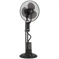 HOMCOM Pedestal Fan with Water Mist Spray, Spray Misting Fan with 70° Oscillation, Tilt Head, 3 Speeds, 3 Modes, Adjustable Mist, 3.2L Water Tank, for Home, 120 cm - 1