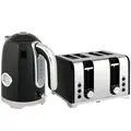 HOMCOM Retro 3000W Kettle and Toaster Set - Black - 1