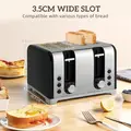 HOMCOM Retro 3000W Kettle and Toaster Set - Black - 8