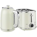 HOMCOM Polished Retro 40-100°C Kettle and Toaster Set - Grey - 1