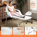 HOMCOM Portable Massage Table, 3 Section Adjustable Beauty Bed, Foldable Massage Bed with Face Hole, Recliner Chair with Removable Headrest and Armrests for Spa, Lash, Tattoo, White - 6