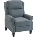 HOMCOM Recliner Armchair with Extended Leg Rest - Grey - 1