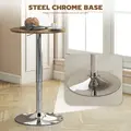 HOMCOM Round Bar Table, 360 Degree Swivel Counter Pub Table with Adjustable Height, for Kitchen, Cafe, Rustic Brown - 6