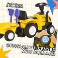 HOMCOM Ride On Tractor Toddler Walker Foot To Floor Slider w/ Horn Storage Steering Wheel for 1-3 Years Old Yellow - 4