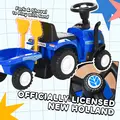 HOMCOM Ride On Tractor Toddler Walker Foot To Floor Slider w/ Horn Storage Steering Wheel for 1-3 Years Old Blue - 4