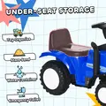 HOMCOM Ride On Tractor Toddler Walker Foot To Floor Slider w/ Horn Storage Steering Wheel for 1-3 Years Old Blue - 5