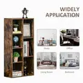 HOMCOM Seven-Cube Bookcase - Rustic Brown Wood Effect - 6