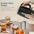 HOMCOM Simple Polished Toaster and Kettle Set - Black - 5