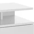 HOMCOM Set of Two Floating High Gloss Bedside Tables - White - 9