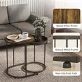 HOMCOM Set of Two Industrial Nesting Tables - Brown/Black - 6