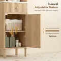 HOMCOM Slim Bathroom Cabinet with Silent Drawer Rail for Scandinavian, Japanese Styles - Wood-Effect - 6
