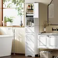 HOMCOM Slim Bathroom Storage Cabinet, with Sensor Lights - White - 2