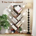 HOMCOM Six-Section Tree Bookcase - Wood-Effect - 4