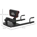 HOMCOM Squat Machine with Push Up Stand, Padded Hip Thrust Bench with Adjustable Cushion for Home Gym Work Out, Black - 3