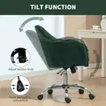 HOMCOM Snow Flannel Office Chair - Dark Green - 6