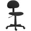 HOMCOM Small Armless Office Chair - Black - 1