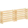 HOMCOM Six-Tier, 72 Bottle Wooden Wine Rack Set of 2 - Natural - 1