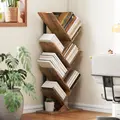 HOMCOM Six-Section Tree Bookcase - Wood-Effect - 2