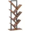 HOMCOM Six-Section Tree Bookcase - Wood-Effect - 1