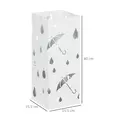 HOMCOM Six-Umbrella Steel Holder Stand - White - 3