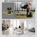 HOMCOM Squat Machine with Push Up Stand, Padded Hip Thrust Bench with Adjustable Cushion for Home Gym Work Out, Yellow - 5