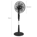 HOMCOM Three Mode Pedestal Fan, with Insect Repellant Box and LED Panel - Black - 3