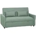HOMCOM Three-Way Two-Seater Sofa Bed - Green - 1