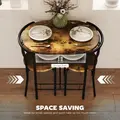 HOMCOM Three-Piece Compact Dining Set - Rustic Brown - 5