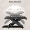 HOMCOM Three-Level, Multi-Angle Massage Footrest - Black - 5