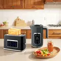 HOMCOM Touch Screen Kettle and Toaster Set - Grey - 9