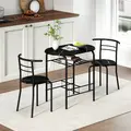 HOMCOM Three-Piece Compact Dining Set - Black - 7