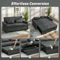 HOMCOM Three-Way Two-Seater Sofa Bed - Charcoal Grey - 4