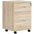 HOMCOM Two Drawer Lockable Filing Cabinet - Wood-Effect - 1