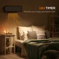 HOMCOM Wall Downflow Heater 2 Heat and Fan 1000W/2000W, Electric Space Heater with Timer Remote Oscillating, for Bedroom Home Office, Black - 4