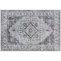 HOMCOM Vintage Area Rug, Non-Slip Washable Rug, Flannel Floor Carpet for Living Room, Bedroom, Dining Room, Home Office, 290 x 200 cm, Grey - 1
