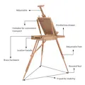HOMCOM Wooden Art Easel Tripod Sketch Artist Painters Craft Portable Folding Drawing Board Lightweight - Natural Wood - 7