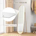 HOMCOM Two-Way Curved Full Length Mirror - Gold Tone - 5