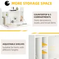HOMCOM Wall Mounted Table, Drop Leaf Floating Laptop Desk with Space Saving Storage Compartments for Home Office and Study, 77cm x 20cm x 51cm, White - 5