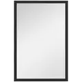 HOMCOM Wall Bathroom Mirror, 60 x 40 cm Wall-Mounted Mirror for Living Room, Bedroom, Hallway, Black - 1