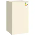 HOMCOM Under Counter Fridge, 91L Small Fridge with Chiller Box, Removable Shelf, Reversible Door, Adjustable Legs, Mini Refrigerator, Beige - 1