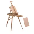 HOMCOM Wooden Art Easel Tripod Sketch Artist Painters Craft Portable Folding Drawing Board Lightweight - Natural Wood - 1